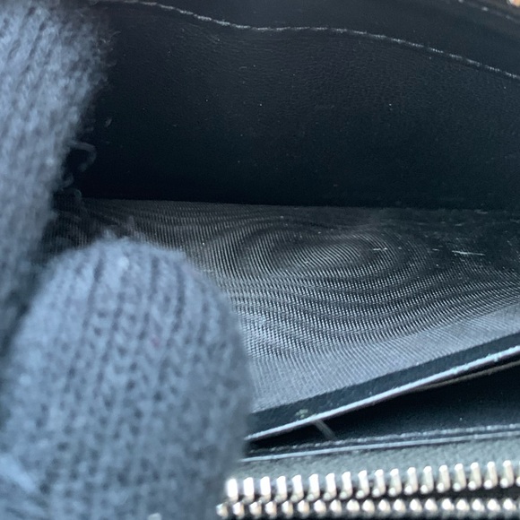 YSL glossy croc embossed leather zip around wallet EUC - Picture 6 of 14